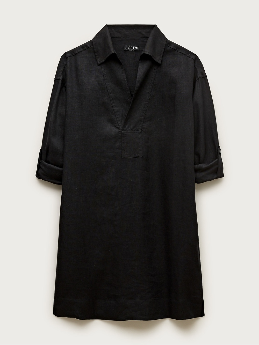 New J. Crew Black Misses  Popover Dress XS V Neck